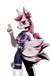 2026 2:3 5_tails absurd_res accessory anthro asian_clothing biped black_nose canid canine clothed clothed_anthro clothed_female clothing digital_drawing_(artwork) digital_media_(artwork) dipstick_tail east_asian_clothing epic_games female female_anthro fortnite fox fur gatonejo gesture gloves hair hair_accessory hair_tie hand_gesture handwear hi_res inner_ear_fluff jacket kimiko_five-tails light looking_at_viewer mammal markings multi_tail pink_body pink_eyes pink_fur pink_hair pink_inner_ear_fluff pink_pupils ponytail pupils shadow signature simple_background slim slim_anthro slim_female solo standing tail tail_markings topwear tuft v_sign white_background
