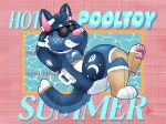 4:3 absurd_res ambiguous_gender animate_inanimate canid canine eyewear handle hi_res inflatable living_inflatable living_pool_toy mammal nicksfurry pool_toy simple_background smile solo sunglasses swimming_pool text toony toony_expression valve_(mechanical) valve_nipple