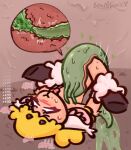 antennae_(anatomy) anthro bean0tastic beanie_(bean0tastic) blonde_hair blush bodily_fluids bovid caprine drooling duo egg egg_insertion eyelashes fluffy forced gameplay_mechanics gastropod hair heart_symbol hi_res hooves horn male mammal moan mollusk oviposition ovipositor_in_ass ovipositor_penetration pinned pinned_to_ground rape saliva sex sheep slime_trail slug status_effect sweat tongue tongue_out x-ray_view