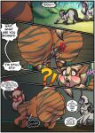 2024 absol anal anal_vore arcanine big_butt butt comic feral fur furret generation_1_pokemon generation_2_pokemon generation_3_pokemon group hi_res inside jessicarae mightyena nintendo orange_body orange_fur pokemon pokemon_(species) speech_bubble text thick_thighs vore
