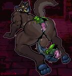 2026 all_fours anal anal_penetration animal_genitalia animal_penis anthro anus arthropod ass_up balls big_penis blue_anus blue_nose blue_pawpads blue_penis bodily_fluids brown_balls brown_body brown_fur brown_tail butt canid canid_demon canine canis demon detailed detailed_background digital_drawing_(artwork) digital_media_(artwork) double_penetration erection fangs feral from_behind_position fur genitals green_body hellhound hi_res horn humanoid_genitalia humanoid_penis hybrid insect insect_wings looking_back male male/male mammal muscular muscular_anthro muscular_arms muscular_male mythological_canine mythological_creature mythology nervous nervous_look nervous_smile nervous_sweat nude nude_anthro nude_male on_ground pawpads paws penetration penile penile_penetration penis pink_penis raised_tail rear_view sex size_difference smaller_male solo sweat tail teeth vein veiny_penis velvetdraw wings wolf yellow_eyes yellow_sclera