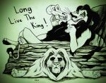 blood bodily_fluids death disney duo felid feline feral hi_res killing lion lying madamesam male mammal monochrome mufasa on_back pantherine scar_(the_lion_king) skinned the_lion_king villainous villains_win