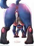 2026 all_fours anthro anus areola black_body black_fur blue_body blue_fur blush bodily_fluids breasts butt canid canine cum cum_drip cum_from_vagina cum_in_vagina cum_inside dripping female female_anthro fur generation_4_pokemon genital_fluids genitals hanging_breasts hi_res looking_through looking_through_legs lucario mammal mimideu64931 nintendo nipples nude open_mouth pink_areola pink_nipples pokemon pokemon_(species) presenting presenting_hindquarters simple_background solo tail tongue vulva