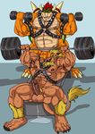  abs balls biceps big_muscles bowser brown_fur brown_scales claws colored digimon erection excessive_precum exercise fangs feline fur hair harness horn humanoid_penis koopa leomon lion male male/male mammal mario_bros musclegut muscular mutant_serpentina nintendo nipples nude oral pecs penis precum red_hair scales scalie simple_background smile sweat teeth toe_claws tongue vein video_games weightlifting weights white_background workout 