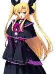  1girl :o black_dress blonde_hair blue_eyes bow brooch capelet choker dress elf frills game_asset gem genderswap genderswap_(mtf) hair_ribbon himekishi_olivia jewelry large_variant_set lolita_fashion long_hair long_pointy_ears long_sleeves looking_at_viewer nakano_sora non-web_source official_art open_mouth pointy_ears ribbon self-datamine simple_background sleeves_past_wrists solo standing tachi-e tier_(himekishi_olivia) transparent_background twintails two_side_up variant_set very_long_hair 