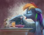  airbrush beverage bowl bread breakfast cereal eating equine eyes_closed female feral food friendship_is_magic glass hair horse mammal milk multicolored_hair my_little_pony open_mouth pegasus plate pony rainbow_dash_(mlp) rainbow_hair scootaloo_(mlp) signature sleeping snot_bubble solo toast tongue tongue_out tsitra360 wing_hands wing_hold wings 