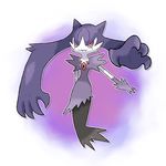  fak&eacute;mon female fusion gardevoir gengar looking_at_viewer lucas-costa nintendo pok&eacute;mon red_eyes solo video_games 