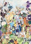  1boy :> =_= alternate_color antennae ash-greninja ash_ketchum baseball_cap bayleef bird black_hair black_jacket black_shoes blue_shorts blue_sky blue_vest boldore breath_weapon breathing_fire brown_eyes buizel bulbasaur butterfree charizard charos_(cha_ros) claws closed_eyes closed_mouth clothed_pokemon cloud cloudy_sky colored_sclera commentary_request crossed_arms day donphan dracovish dragon dragon_wings everyone fang fangs fire flying food gengar gible glalie gliscor goodra green_eyes greninja grin hair_between_eyes hat hawlucha heracross highres holding holding_food holding_pokemon holding_shield holding_spring_onion holding_vegetable holding_weapon horns incineroar infernape insect_wings jacket kingler krookodile lapras larvitar leavanny lucario lycanroc lycanroc_(dusk) melmetal muk naganadel noctowl noivern nose_bubble nostrils one_eye_closed open_clothes open_jacket open_mouth open_vest oshawott outdoors palpitoad pidgeot pignite pikachu plant pokemon pokemon_(anime) pokemon_(creature) pokemon_journeys primeape quilava red-framed_eyewear red_eyes red_hat rowlet scarf sceptile scraggy sharp_teeth shield shiny_pokemon shirt shoes short_hair short_sleeves shorts sirfetch'd sky sleeping smile snivy snorlax solgaleo spikes spring_onion squirtle standing staraptor sunglasses swellow talonflame tauros teeth tongue torkoal torterra totodile tree unfezant unfezant_(female) vegetable vest vines weapon white_shirt wings yellow_eyes yellow_scarf yellow_sclera 