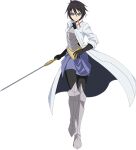  1girl anime_coloring armor armored_boots artist_request black_gloves black_hair black_pantyhose black_shirt blue_skirt boots breastplate closed_mouth coat fighting_stance frown full_body gloves gold_armor grey_armor hair_between_eyes holding holding_sword holding_weapon long_sleeves looking_at_viewer official_art open_clothes open_coat pantyhose purple_eyes sakaguchi_hinata second-party_source shirt short_hair simple_background skirt sleeves_rolled_up solo standing sword tachi-e tensei_shitara_slime_datta_ken transparent_background turtleneck turtleneck_shirt weapon white_coat 