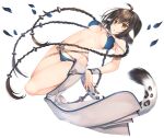  1girl absurdly_long_hair aged_up ahoge animal_ears anju_(utawarerumono) artist_request blue_petals braid breasts brown_eyes brown_hair cleavage_cutout clothing_cutout collarbone curvy from_side full_body game_asset hair_between_eyes hair_ornament highres large_breasts long_hair looking_ahead lying multiple_braids navel official_alternate_costume official_art on_back open_mouth orange_eyes petals quad_braids sideboob sidelocks simple_background snow_leopard_ears snow_leopard_girl snow_leopard_tail solo stomach swimsuit tail thick_thighs thighs third-party_source transparent_background underboob utawarerumono:_itsuwari_no_kamen utawarerumono:_lost_flag utawarerumono_(series) very_long_hair yellow_eyes 
