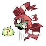  colored_skin green_skin happy kasane_teto open_mouth plants_vs._zombies professor_brainrot severed_head simple_background speech_bubble undead utau zombie zombie_(plants_vs._zombies) 