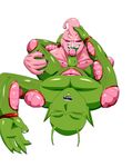  2015 absurd_res alien balls buu cum cum_on_face darthglacier dragon_ball dragon_ball_z duo fellatio grin hi_res kid_buu licking looking_pleasured lying majin_buu male male/male muscular namekian nude on_back open_mouth oral penis penis_lick piccolo sex sharp_teeth simple_background smile teeth tongue tongue_out white_background 