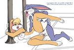  2001 all_fours anthro balls blonde_hair blue_eyes blue_fur blush bottomless breasts buckteeth bugs_bunny clothed clothing cum cum_in_pussy cum_inside cum_on_ground cum_on_leg doggystyle dr_comet drooling edit eyes_closed female from_behind fur gloves hair half-closed_eyes half-dressed hand_on_thigh holding_on kneeling lagomorph lifting_leg lola_bunny looney_tunes lying male male/female mammal nipples nude on_side orange_fur orgasm penis pussy rabbit raised_leg saliva sex shirt shirt_lift sweat teeth tongue tongue_out vaginal warner_brothers white_fur 
