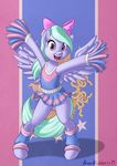  2015 bow brian_mcpherson cheerleader clothed clothing equine female flitter_(mlp) friendship_is_magic hair long_hair looking_at_viewer mammal my_little_pony open_mouth pegasus solo wings 
