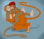  anal blush hug male male/male mammal monkey nokemy primate sex 