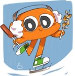  clothing cloudyshin_(artist) cub darwin_watterson earmuffs fish food ice_skates male marine snack the_amazing_world_of_gumball young 