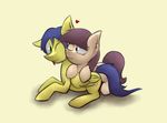  couple cuddling duo honey_blossom love marsminer my_little_pony 