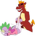  crossdressing dragon duo eyes_closed foot_fetish footjob friendship_is_magic garble_(mlp) haiku_oezu male male/male my_little_pony penis spike_(mlp) 