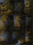  animatronic atlas-white bear comic duo five_nights_at_freddy&#039;s five_nights_at_freddy&#039;s_3 glowing glowing_eyes golden_freddy_(fnaf) lagomorph machine male mammal rabbit robot springtrap_(fnaf) video_games 