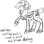  &lt;3 biting_lip clothing crossover cutie_mark dialogue equine feral footwear friendship_is_magic ghost hair hair_over_eye hooves horse machine mammal mettaton monochrome my_little_pony ponification pony pony400 raised_hoof robot shoes sketch solo spirit undertale video_games 