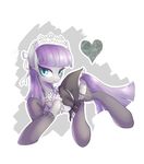  &lt;3 2015 blue_eyes clothed clothing earth_pony equine female feral friendship_is_magic hair hi_res horse legwear long_hair looking_at_viewer maid_uniform mammal maud_pie_(mlp) mlpanon my_little_pony pony purple_hair solo stockings uniform 