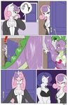  ! ? anthro anthrofied bikini blush breasts business_dress cleavage clothed clothing comic dekomaru dragon equine eyeshadow female friendship_is_magic fur green_eyes group hair horn makeup male mammal multicolored_hair my_little_pony nude purple_hair purple_scales rarity_(mlp) scales shower spike_(mlp) sweetie_belle_(mlp) swimsuit thehotroom two_tone_hair unicorn white_fur 