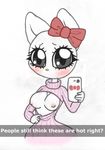  bit-small bow breasts cat clothing cute english_text feline female flashing hello_kitty hello_kitty_(character) keyhole_turtleneck mammal nipples phone ribbons sanrio selfie snapchat sweater text wide_hips 