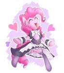  &lt;3 2015 clothed clothing earth_pony equine eyes_closed female friendship_is_magic hair hi_res horse legwear long_hair maid_uniform mammal mlpanon my_little_pony open_mouth pink_hair pinkie_pie_(mlp) pony solo uniform 