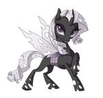  alpha_channel black_fur changeling equine fangs female feral friendship_is_magic fur happy horse looking_at_viewer mammal my_little_pony naughty_face pony rarity_(mlp) simple_background smile solo source_request transparent_background unknown_artist wings 
