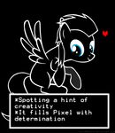  &lt;3 blue_eyes dialogue english_text equine fan_character feral friendship_is_magic male mammal my_little_pony pegasus pony3000nerd solo text undertale vector video_games wings 