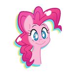 blue_eyes equine female friendship_is_magic fur hair happy horse mammal my_little_pony pink_fur pink_hair pinkie_pie_(mlp) pony simple_background smile solo source_request unknown_artist white_background white_sclera 