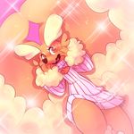  &lt;3 anthro blush brown_fur clothed clothing female front_view fur irootie keyhole_turtleneck lagomorph lopunny mammal nintendo pok&eacute;mon shiny smile solo sweater video_games 