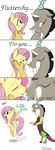  2014 blush cattoy10 comic discord_(mlp) draconequus duo equine female feral fluttershy_(mlp) friendship_is_magic fur male mammal my_little_pony pegasus rejected text wings 
