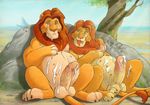  balls big_penis cum disney erection feline furryrevolution lion male_pregnancy mammal mufasa nipples penis simba the_lion_king 