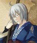  bad_id bad_pixiv_id blue_eyes eho_(icbm) error glasses male_focus morichika_rinnosuke silver_hair solo touhou 