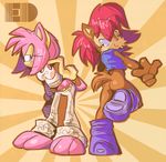  amy_rose animal_ears archie_comics ass barefoot boots bottomless edtropolis feet furry looking_back midriff paws sally_acorn shoes smile sonic_team sonic_the_hedgehog tail toes 