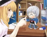  bad_id bad_pixiv_id blonde_hair blush character_doll chibi digital_media_player doll eho_(icbm) glasses ipod kirisame_marisa morichika_rinnosuke silver_hair touhou 