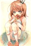  az_(shotatteiiyone) bad_id bad_pixiv_id brown_hair crown dress flower socks solo umineko_no_naku_koro_ni ushiromiya_maria 