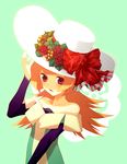  akiyoshi_haru bad_id bad_pixiv_id bow dress flower hat original red_eyes ribbon solo 
