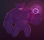  abs anthro biceps gengar male muscular nintendo nude pecs pok&eacute;mon red_eyes ripped-saurian solo video_games 