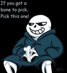  black_background bone erection humor male not_furry sans_(undertale) simple_background skeleton solo undertale video_games 