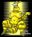  anthro arthropod bee belly chubby dante-feline digital_media_(artwork) female insect navel nipples oekaki overweight pussy solo 