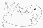  2015 animal_genitalia anus butt diglett feral male mammal monochrome nintendo open_mouth pencil_(artwork) penis pok&eacute;mon rodent simple_background smile solo tapering_penis traditional_media_(artwork) video_games white_background yaroul 