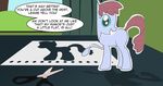  2015 badumsquish blue_eyes cutout dialogue english_text equine fan_character female horse humor looking_at_viewer mammal my_little_pony paper pony pun scissors solo text 