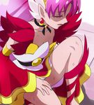  akagi_towa breasts choker cleavage closed_eyes cure_scarlet go!_princess_precure haruyama_kazunori kneeling long_hair magical_girl pink_hair precure small_breasts solo 
