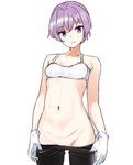  bike_shorts bike_shorts_pull blue_eyes bra gloves kantai_collection navel ponytail shiranui_(kantai_collection) short_hair solo touyama_eight underwear 