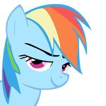  absurd_res alpha_channel blue_fur confident equine female friendship_is_magic fur hair happy hi_res horse looking_at_viewer mammal multicolored_hair my_little_pony pony rainbow_dash_(mlp) rainbow_hair reaction_image simple_background smile smug solo transparent_background unknown_artist 