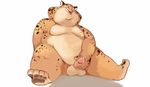  balls belly benjamin_clawhauser big_belly cheetah cum cumshot disney feline male mammal masturbation moobs nude obese orgasm overweight penis shamelesss simple_background sitting solo thick_thighs tongue tongue_out zootopia 