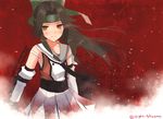  brown_eyes brown_hair forehead_protector hachimaki headband highres jintsuu_(kantai_collection) kantai_collection long_hair remodel_(kantai_collection) solo touyama_eight 