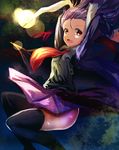  animal_ears arms_up bad_id bad_pixiv_id black_legwear blazer bunny_ears hizagawa_rau jacket long_hair long_sleeves looking_at_viewer necktie open_blazer open_clothes open_jacket open_mouth purple_hair red_eyes reisen_udongein_inaba shirt skirt smile solo thighhighs thighs touhou very_long_hair zettai_ryouiki 